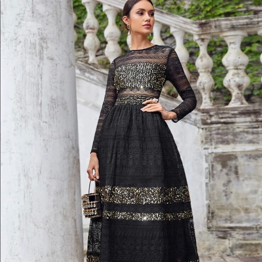 Sequin Lace Dress